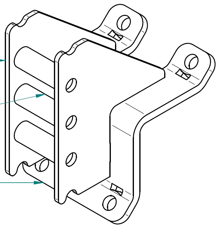 [30-999] Halterung2 Rad v-Sensor geschw.