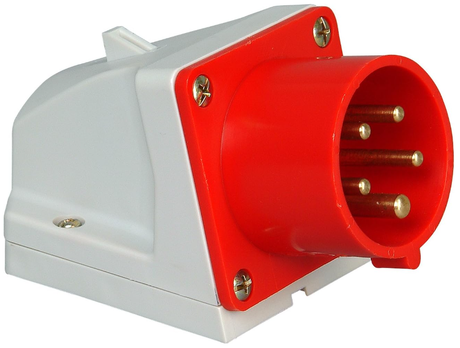 CEE-Wandstecker, 16A, 400V, rot