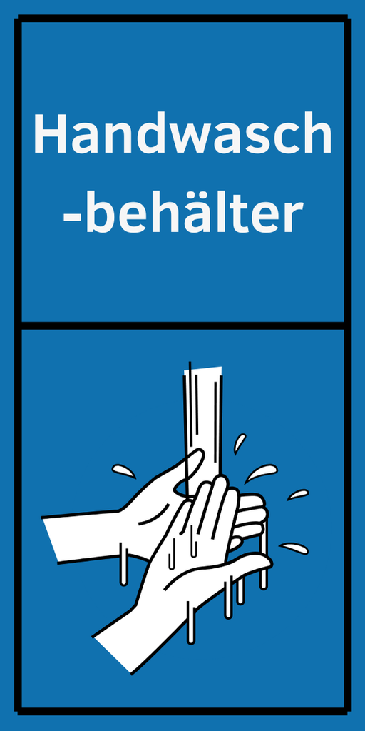 Sicherheitshinweis: Handwaschbehälter (hochformat)