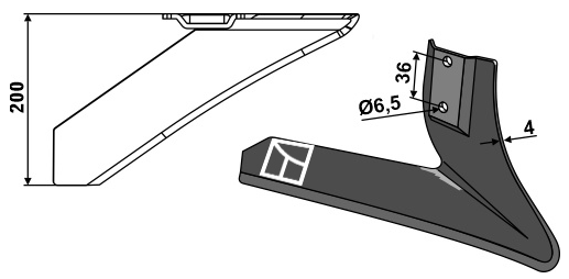 Winkelmesser 200mm rechts