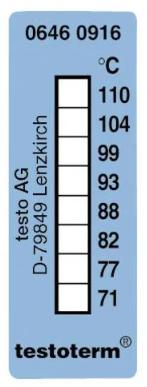 Temperaturmessstreifen 71 bis 110 °C