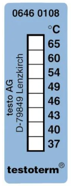 Temperaturmessstreifen 37 bis 65 °C