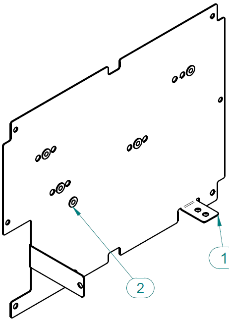 Blech Stromverteilerbox montiert Blindnietmuttern