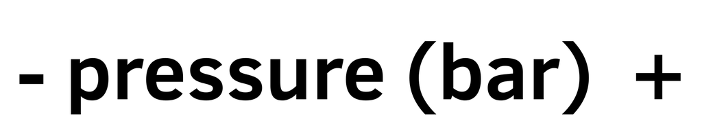 Sticker: pressure +/- 